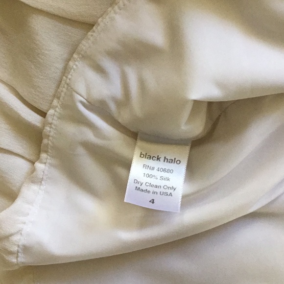 BLACK HALO White Grecian Silk Dress - Picture 7 of 7